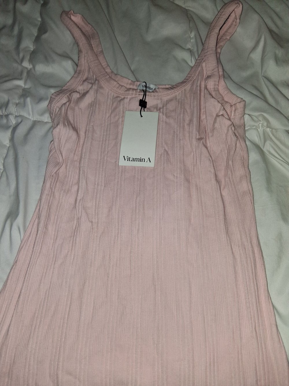 Vitamin A Blush Ribbed Maxi Tank Dress